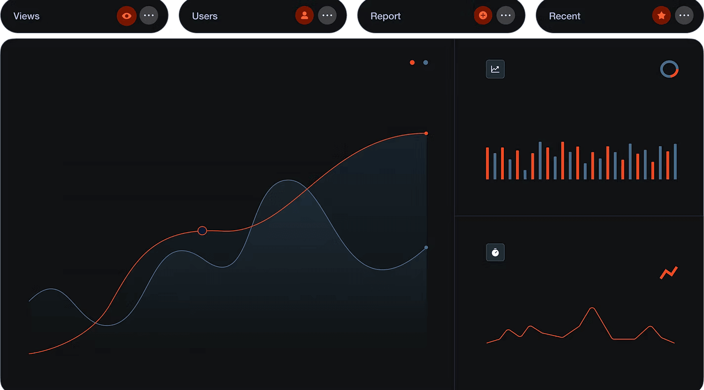 An image of a digital web app dashboard